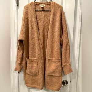Jessica Simpson Soft Camel Long Cardigan, Size M